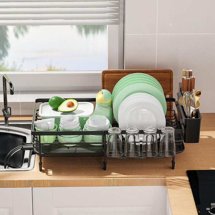 Retractable Dish Drying Rack Dish Drainer Stand for Apartment Plates Counter