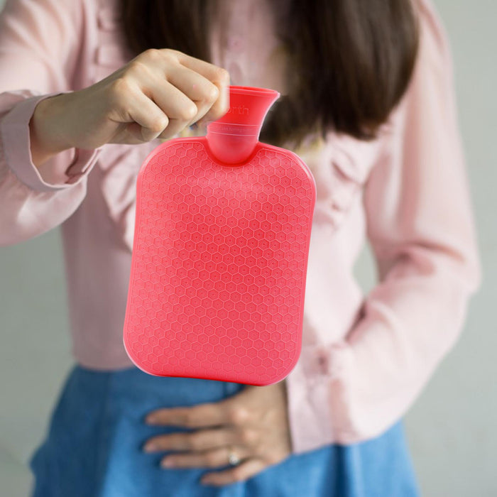 Hot Water Bottle Water Pouch Convenient Water Filling Portable Hot Water Bag Red