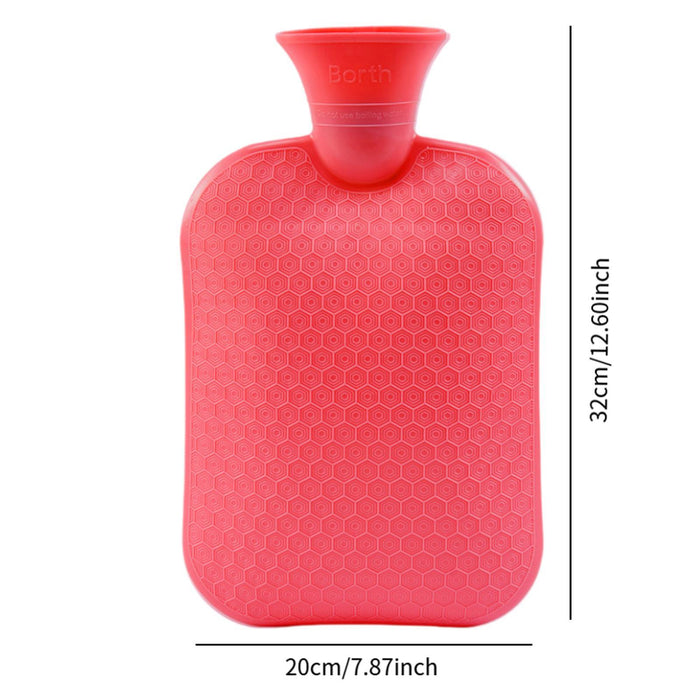 Hot Water Bottle Water Pouch Convenient Water Filling Portable Hot Water Bag Red