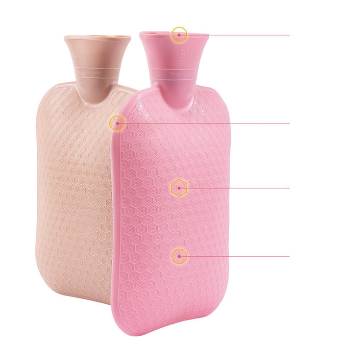 Hot Water Bottle Water Pouch Convenient Water Filling Portable Hot Water Bag Red