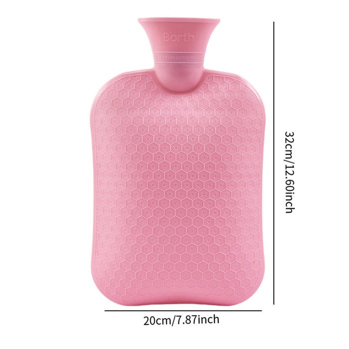 Hot Water Bottle Water Pouch Convenient Water Filling Portable Hot Water Bag Pink