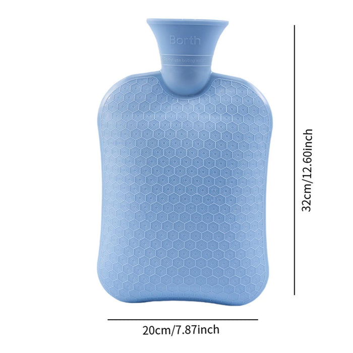 Hot Water Bottle Water Pouch Convenient Water Filling Portable Hot Water Bag Blue