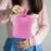 Hot Water Bottle Water Pouch Convenient Water Filling Portable Hot Water Bag Rose Red