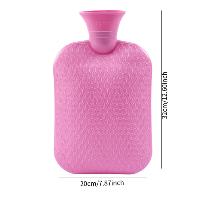 Hot Water Bottle Water Pouch Convenient Water Filling Portable Hot Water Bag Rose Red