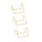 3Pcs Space Saving Hangers Clothes Storage Hangers for Dresses Sweaters Pants Gold