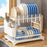 Crofta Dish Drying Rack for Kitchen Countertop Multi Purpose Dish Drainer Organizer White