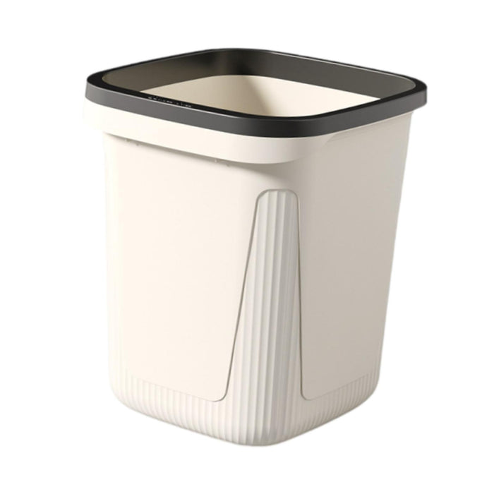 Trash Can Versatile Large Capacity Wastebasket for Laundry Room Kitchen Home White