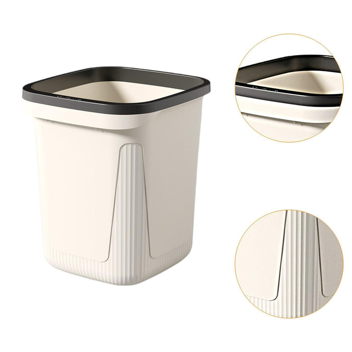 Trash Can Versatile Large Capacity Wastebasket for Laundry Room Kitchen Home White