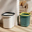 Trash Can Versatile Large Capacity Wastebasket for Laundry Room Kitchen Home White