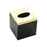 Square Tissue Box Cover Table Napkin Holder for Drawing Room Household Hotel Black Yellow