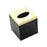 Square Tissue Box Cover Table Napkin Holder for Drawing Room Household Hotel Black Yellow