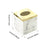 Square Tissue Box Cover Table Napkin Holder for Drawing Room Household Hotel White Yellow