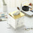 Square Tissue Box Cover Table Napkin Holder for Drawing Room Household Hotel White Yellow