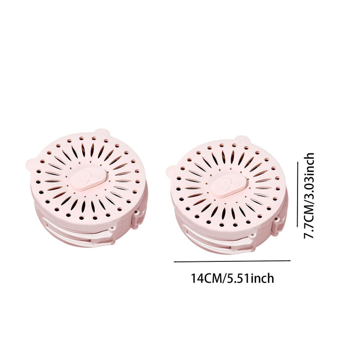 2 Pieces Colanders Bowl Draining Basket for Outdoor Activities Office Picnic Pink