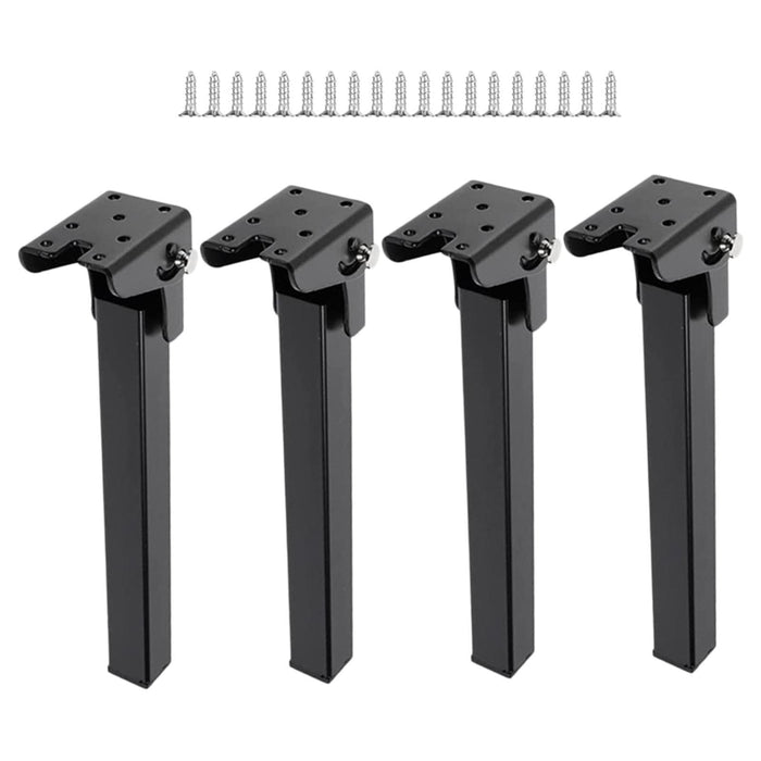 4 Pieces Folding Table Legs Industrial Modern with Screws Foldable Desk Legs