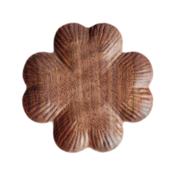 Wooden Coaster Tray Portable Coaster for Drink for Cafe Restaurant Household Four Leaf Grass