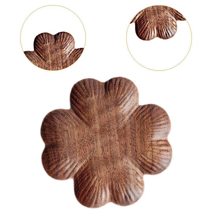 Wooden Coaster Tray Portable Coaster for Drink for Cafe Restaurant Household Four Leaf Grass