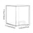 Cosmetics Storage Box Portable Makeup Organizer for Shelf Living Room Office 17.7cmx13.9cmx17.9cm