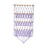 Wall Mounted Macrame Toy Organizer Storage Mesh Holder for Bedroom Kids Room Purple