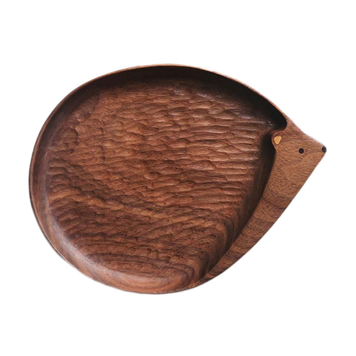 Wooden Hedgehog Shape Tray Appetizer Platter for Hotel Party Favor Farmhouse 20 cmx16 cm