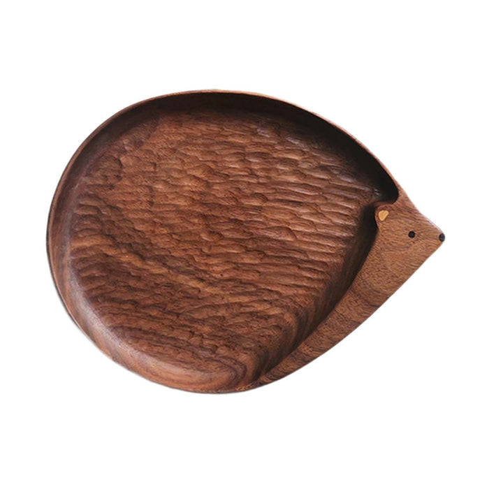 Wooden Hedgehog Shape Tray Appetizer Platter for Hotel Party Favor Farmhouse 20 cmx16 cm