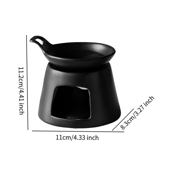 Tealight Candle Holder Fragrance Furnace Wax Melt for SPA Bedroom Meditation Black