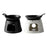 Tealight Candle Holder Fragrance Furnace Wax Melt for SPA Bedroom Meditation Black