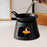 Tealight Candle Holder Fragrance Furnace Wax Melt for SPA Bedroom Meditation Black