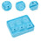 Ice Cubes Silicone Mould Three Sizes Grids Ice Cubes Maker for Beverage Cafe Blue