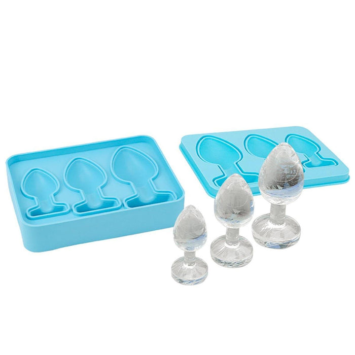 Ice Cubes Silicone Mould Three Sizes Grids Ice Cubes Maker for Beverage Cafe Blue