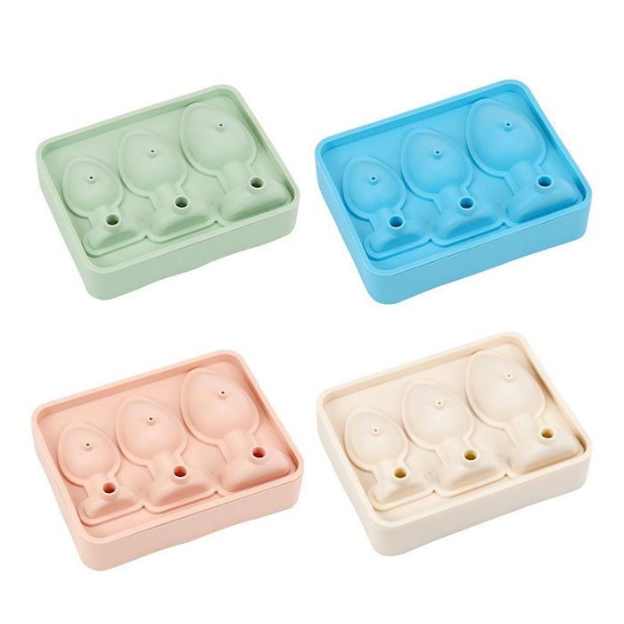 Ice Cubes Silicone Mould Three Sizes Grids Ice Cubes Maker for Beverage Cafe Blue