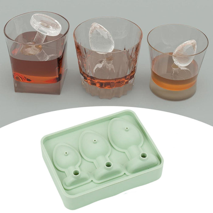 Ice Cubes Silicone Mould Three Sizes Grids Ice Cubes Maker for Beverage Cafe Green