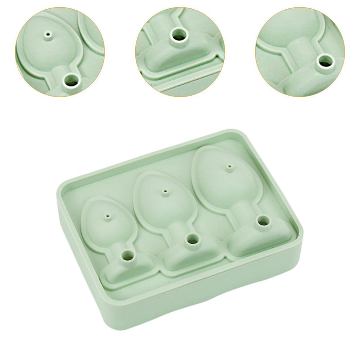 Ice Cubes Silicone Mould Three Sizes Grids Ice Cubes Maker for Beverage Cafe Green