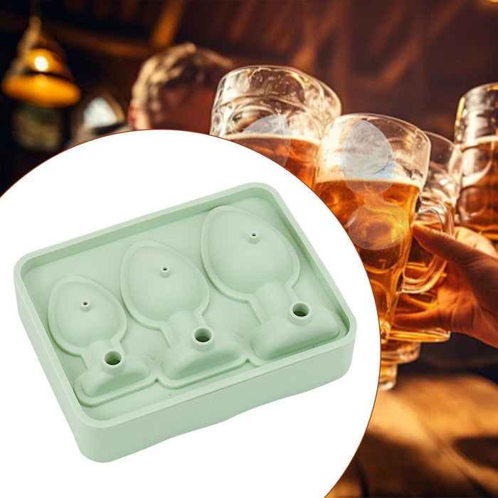 Ice Cubes Silicone Mould Three Sizes Grids Ice Cubes Maker for Beverage Cafe Green