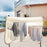 Clothes Rack Cover Closet Clothes Drying Rack Cover for Coat Trousers Skirts With Curtain 1.6 m