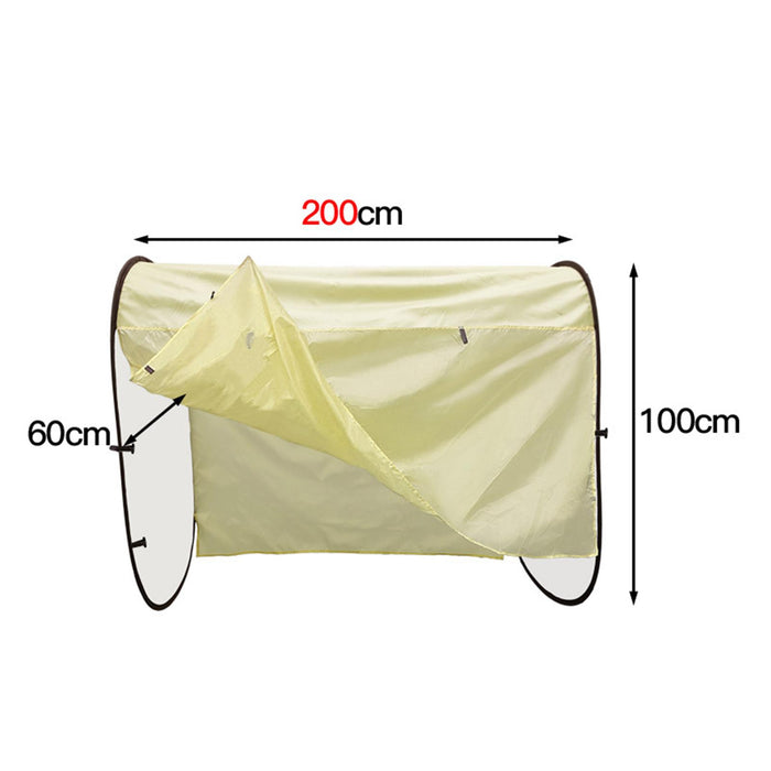 Clothes Rack Cover Closet Clothes Drying Rack Cover for Coat Trousers Skirts With Curtain 2 m