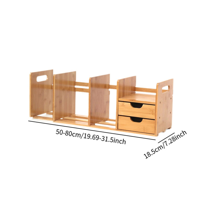 Table Bookcase with Drawer Desk Bookshelf Organizer for Garage Bedroom Study