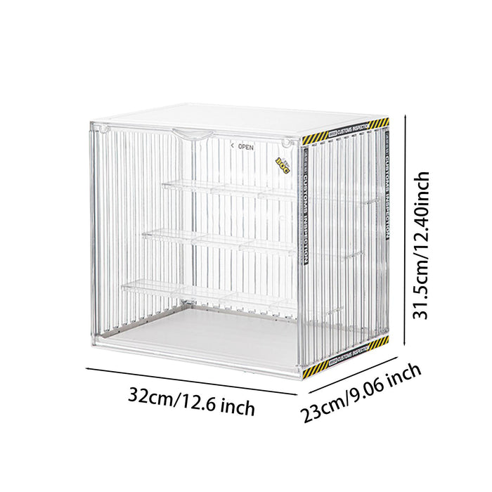 Action Figure Display Case Stackable Practical for Collectibles Toys Bedroom Clear