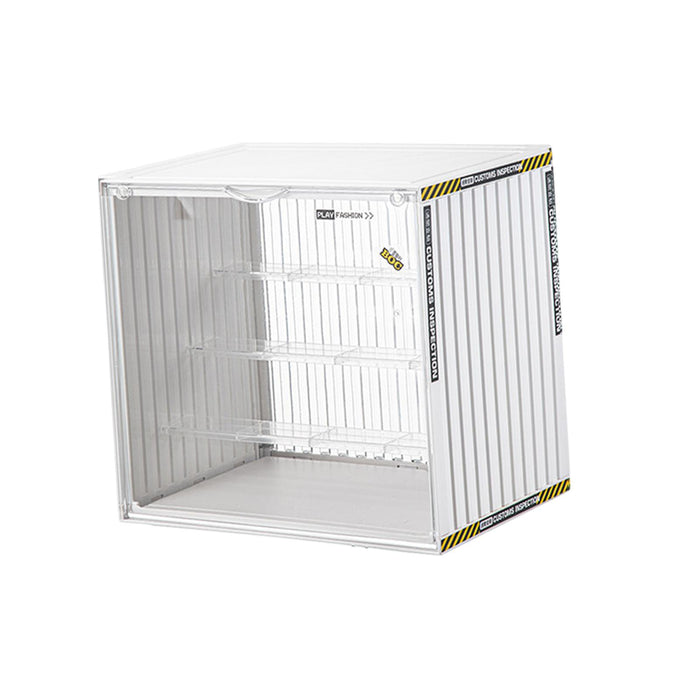 Action Figure Display Case Stackable Practical for Collectibles Toys Bedroom White