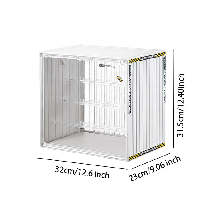 Action Figure Display Case Stackable Practical for Collectibles Toys Bedroom White