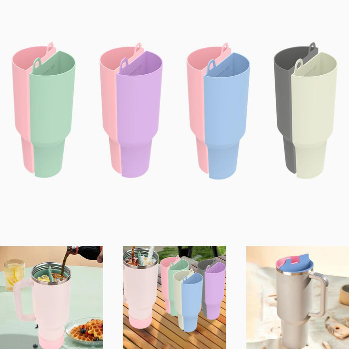 Cup Dividers for 40oz Cup Portable Drink Separators for Holiday Office Beach Green Pink