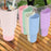 Cup Dividers for 40oz Cup Portable Drink Separators for Holiday Office Beach Green Pink