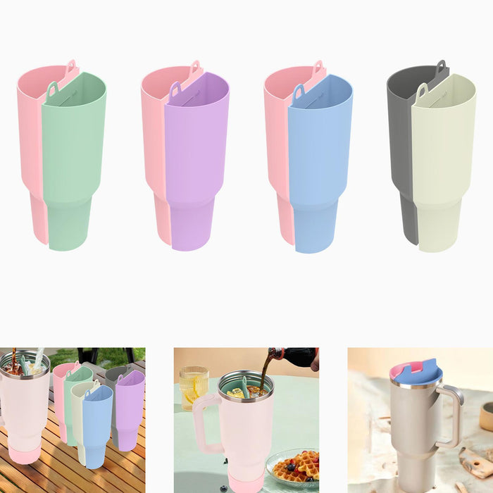 Cup Dividers for 40oz Cup Portable Drink Separators for Holiday Office Beach Green Pink