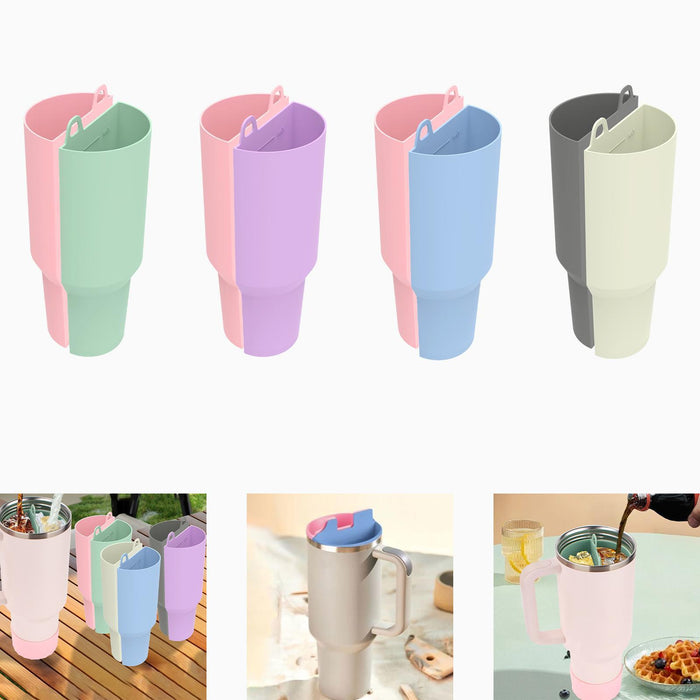 Cup Dividers for 40oz Cup Portable Drink Separators for Holiday Office Beach Green Pink