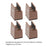 4 Pieces Bed Leg Risers Floor Protector Height Extenders for Home Couch Sofa Height 5 cm Brown