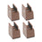 4 Pieces Bed Leg Risers Floor Protector Height Extenders for Home Couch Sofa Height 5 cm Brown