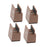 4 Pieces Bed Leg Risers Floor Protector Height Extenders for Home Couch Sofa Height 5 cm Brown