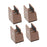 4 Pieces Bed Leg Risers Floor Protector Height Extenders for Home Couch Sofa Height 5 cm Brown