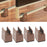 4 Pieces Bed Leg Risers Floor Protector Height Extenders for Home Couch Sofa Height 5 cm Brown