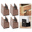 4 Pieces Bed Leg Risers Floor Protector Height Extenders for Home Couch Sofa Height 5 cm Brown